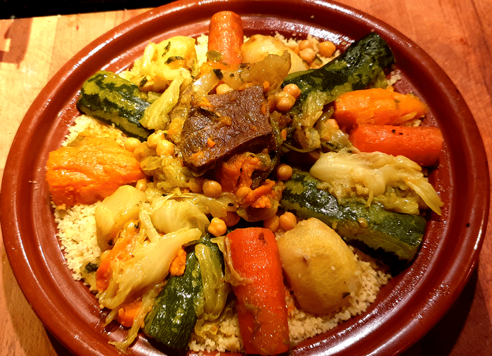 Couscous au veau et légumes fait maison - Spécialité marocaine Snack Atlas Béziers